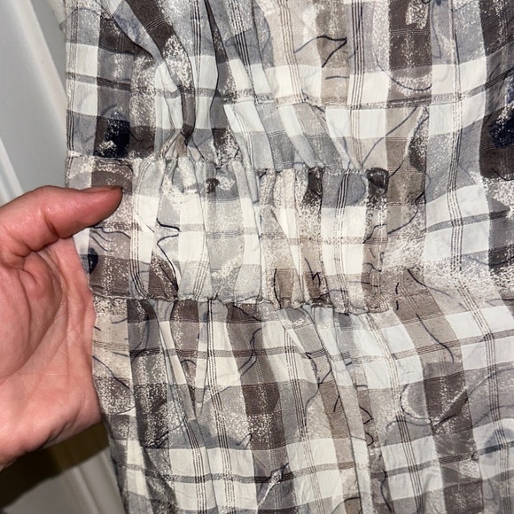 Steilmann Plaid Button Down Shirt - Brown and Cream - Picture 4 of 6